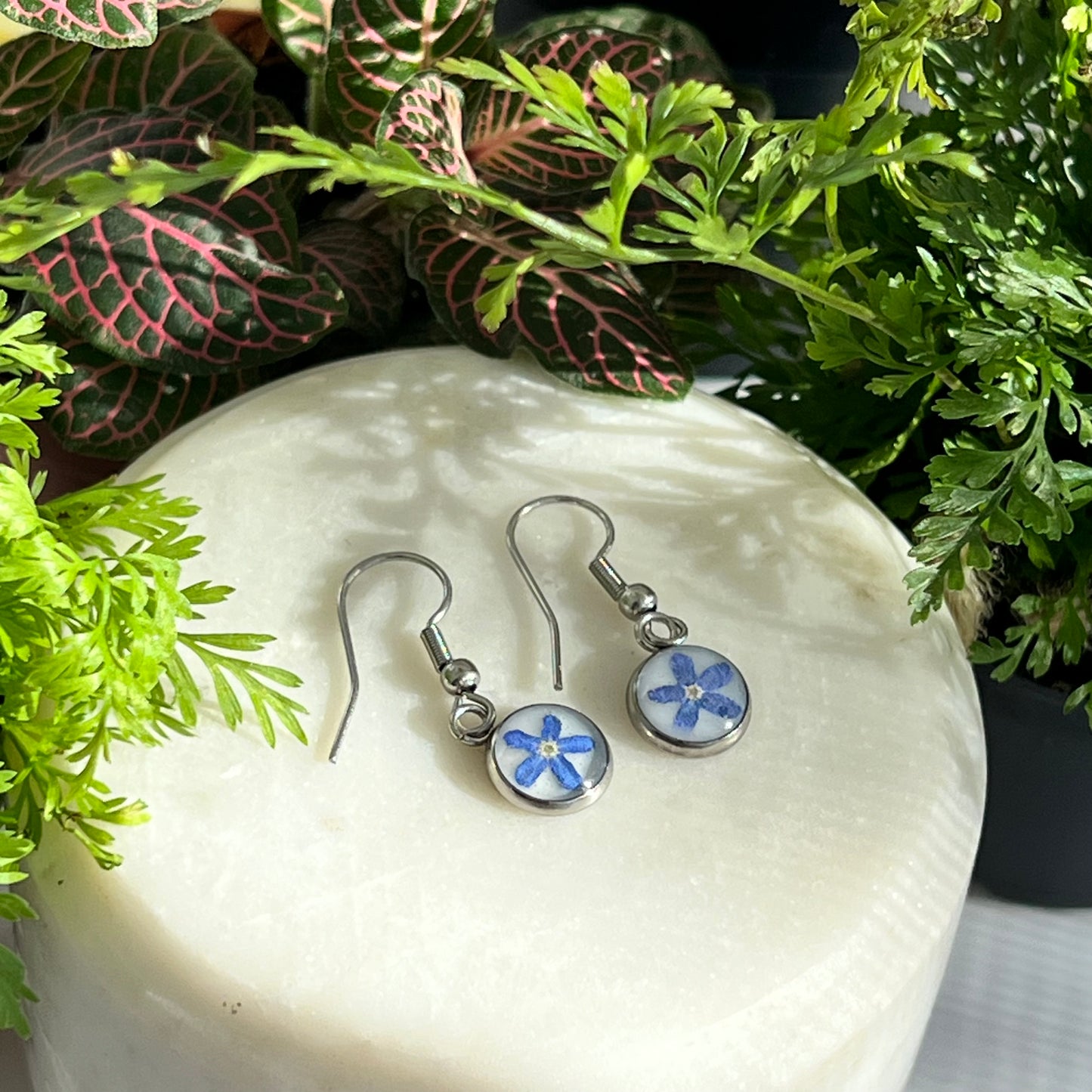 Forget Me Not Dangle Earrings